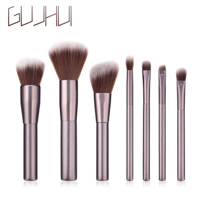 

Toponeto 7PCS Wooden Foundation Cosmetic Eyebrow Eyeshadow Brush Makeup Brush Sets Tools