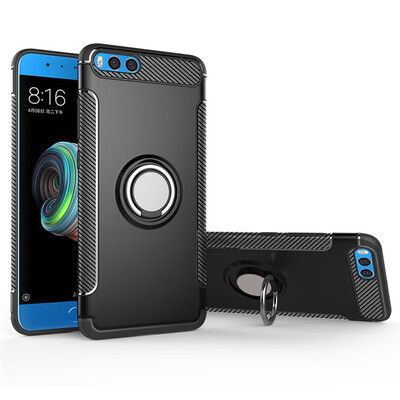 

Back Cover For Xiaomi Mi Note 3 Note3 Case Car Holder Stand Hard PC Silicon Ring Suction Bracket Celulars