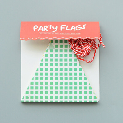 

FUNNYBUNNY Birthday Party Wave Dot Triangle Bunting Party Decoration