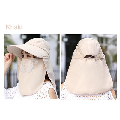 

Outdoor 360° Sun Protection Wide Brim Sun Hat UV Protection Cap with Detachable Neck Face Flap Cover for Fishing Hiking Camping Cl