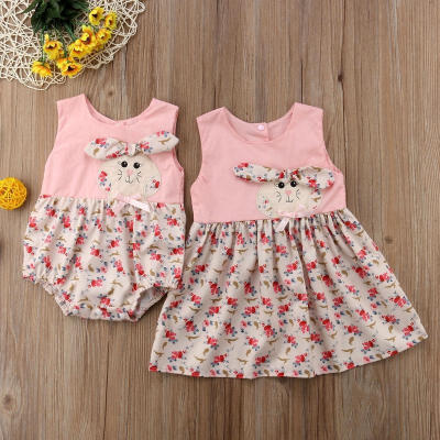 

Sister Match Toddler Baby Girls Clothes Romper Bodysuit Sundress Kids Dress Outfits