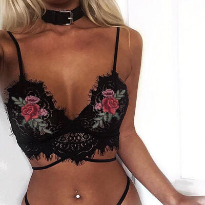 

Sexy Women&39s Lace Floral Bralette Bralet Bra Bustier Crop Top Unpadded Bra