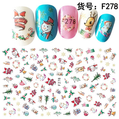 

ROSALIND 1PacksLot New Arrivals Christmas Nail Sticker Decal Manicure Nail Art Water Decals Nail Art DIY Manicure Guides
