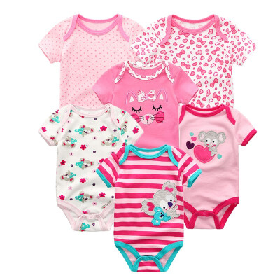 

Kiddiezoom 6PCS Baby Girls Clothes Bodysuits Cotton 0-12M Sleepwear For Babies Baby Boys Clothes Rompers Jumpsuit Infant Newborn