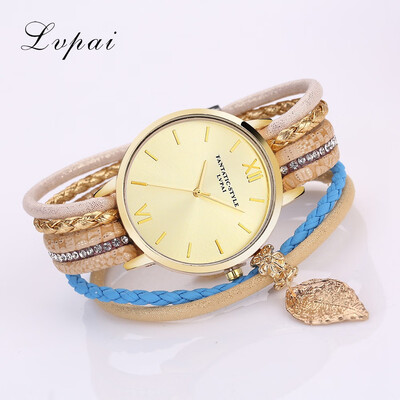 

Hand-woven braid twist circle multicolor bracelet watch simple jewelry pendant fashion watch