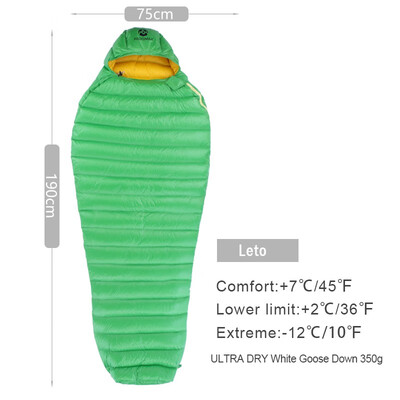 

AEGISMAX Outdoor Camp Ultra Dry White Goose Down Sleeping Bag 700FP Mummy Type Sleeping Gear Water Repellent Down