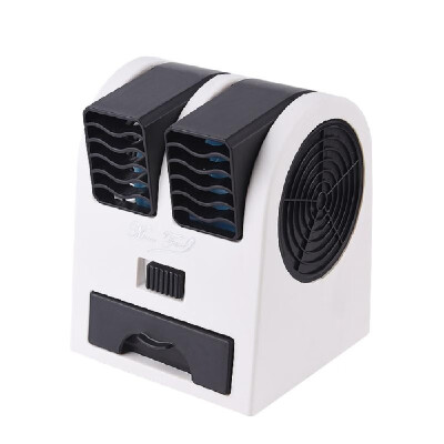 

Portable Bladeless Table Fan Double Wind Outlet Perfume Mini Air Cooler USBBattery Desktop Cooling Fan