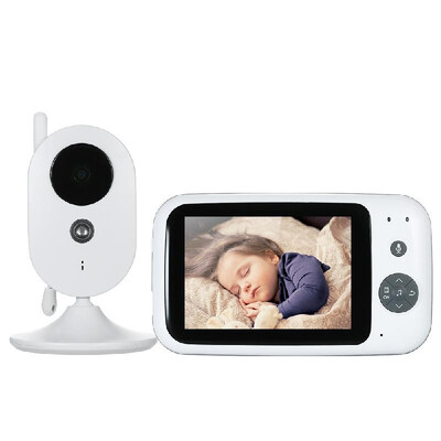 

35 inches Color LCD Wireless Digital Video Baby Monitor with Lullabies Infrared Night Vision Two-way Talkback Temperature Monitor