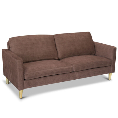 

Modern Fabric Couch Sofa Love Seat Upholstered Bed Lounge Sleeper 2-Seater New-Coffee