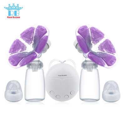 

Refurbished RealBubee Powerful Double Intelligent Microcomputer USB Electric Breast Pump with Milk Bottle Cold Heat Pad Nipple