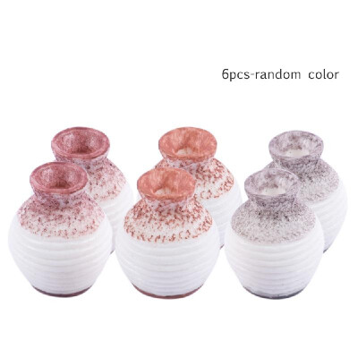 

Miniature Plastics Model Vases Set 6pcs Flower Container Models Dollhouse Vase Model Accessories Decoration