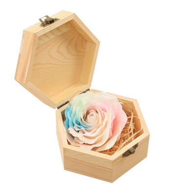 

Flower Scented Soap Bath Body Rose Petal Perfumed Soap Gift with Wood Box