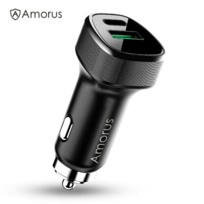 

Fast Car Charger Adapter 36W 54A Dual USB QC 30 for iPhone 8 X Samsung Huawei