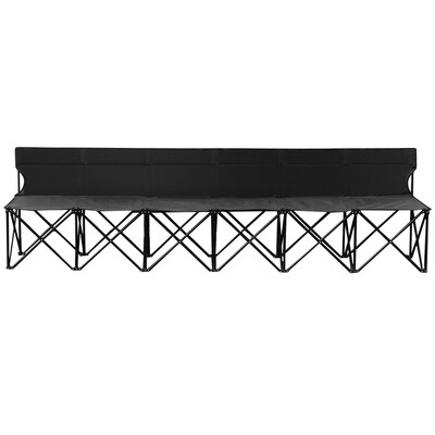 

BlackRed Portable 6 Seats Folding Chair WCarry Bag-Black