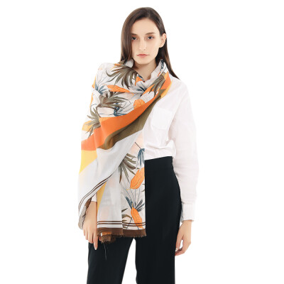 

Female Print Soft Lady Fringed Scarf Women Wide Long Shawl Wrap