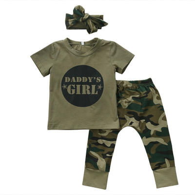 

Camouflage Newborn Baby Boys Girls T-shirt Tops Pants Outfits Set Clothes Casual