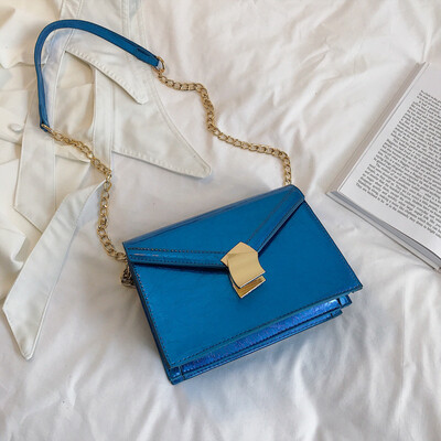 

Qiao Bani 2019 new Korean fashion Dongdaemun simple chain flip bag size single shoulder diagonal female bag