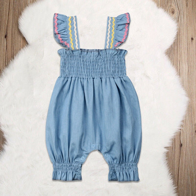 

Baby Girls Romper Dungarees Outfits Summer Jumpsuit Playsuit Sunsuit 0-18M