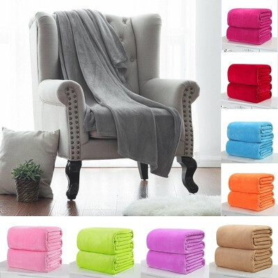 

Solid Color Soft Flannel Blanket 5070cm9 Colors