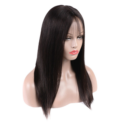 

4X4 Lace Front Wig Straight Virgin Human Hair Wig 8-16" 150 Density For Women Soft Smooth 4X4 Lace Closure Wig Elastic Straps