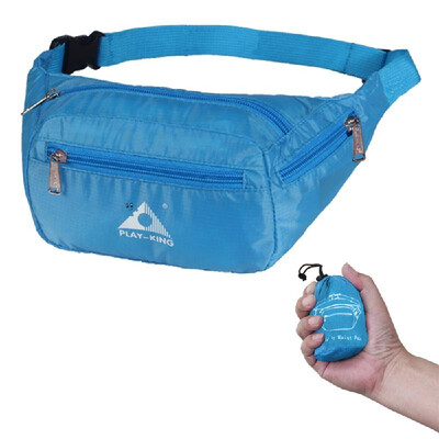

Outdoor Ultralight Foldable Waist Bag Water Resistant Adjustable Waist Belt Fanny Pack Cell Phone Holder Bag for Men Women