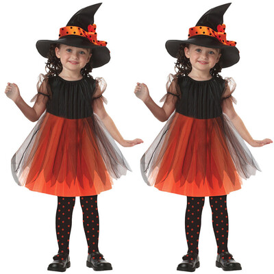 

Toddler Kids Baby Girls Halloween Clothes Costume Dress Party DressesHat Outfit