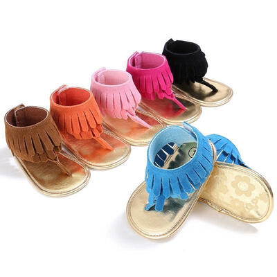 

Baby Sandals New Baby Tassels Summer Sandals Soft Sole Prewalkers Cool Shoes