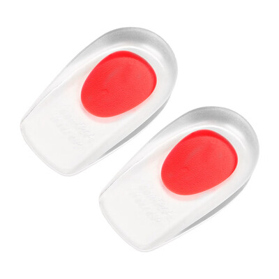 

Greensen Silicone Gel Insoles Height Increase Foot Orthotic Arch Support Heel Pads Red Height Elevator Insoles Women Insoles