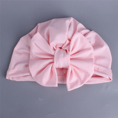 

Baby Girls Boys Soft Bow Turban Hat Toddler Kids Head Wrap Hijab Headband Cap