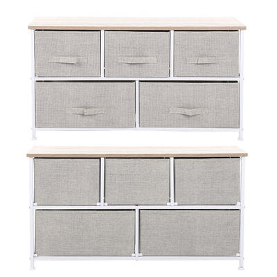

Greensen 5 Drawers Detachable Fabric Drawer Iron Frame Bedroom Living Room Organizer Storage Shelf