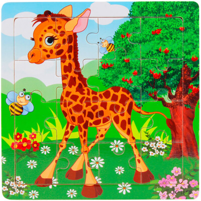 

Gotoamei Wooden Puzzle Educational Developmental Baby Kids Training Toy