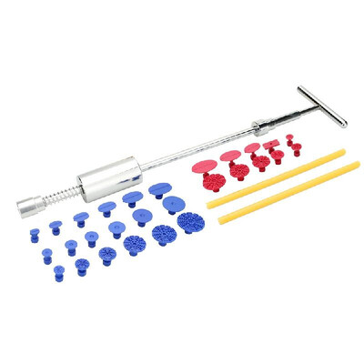 

31pcs 2-in-1 Two Ways Puller Slide Hammer Tabs Suction Cup Hand of Cars Paintless Dent Repair Tools Kit Suit of Auto