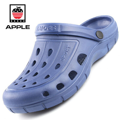 

Apple APPLE breathable non-slip soft bottom hollow hole one foot drag sandals male XDB-1705 blue 42