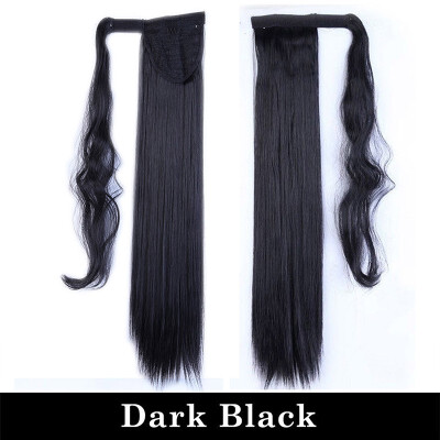 

Long Straight Ponytail Extension Wrap Around Synthetic Hair Extensions One Piece Hairpiece Pony Tail Extension for Women