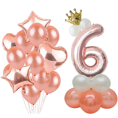 

Qinglan Digital Balloons Birthday Childrens Holiday Party Marriage Proposal Expression Company Anniversary Celebration Number 6 Set