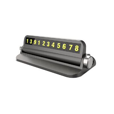 

Multi-functional Car Temporary Parking Card with Smartphone Holder Hidden Luminous Mobile Phone Number Plate