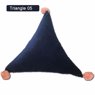 

New Simple Soft Velvet Pillow Seat Back Cushions TriangleRectangle Sofa Chair Home Living Room Car lumbar Decorative Pillows