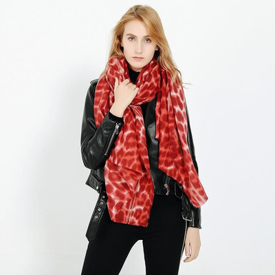 

New Fashion Women Scarf Leopard Print Long Wool Shawl Faux Cashmere Scarves Pashmina Neckerchief
