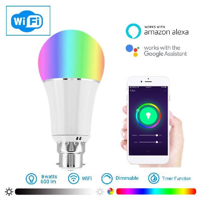 

2181 Smart WIFI LED Bulb WIFI Light RGB Multicolor LED Bulb 9W E2627 Dimmable Light Phone Remote Control Compatible with Alexa Go