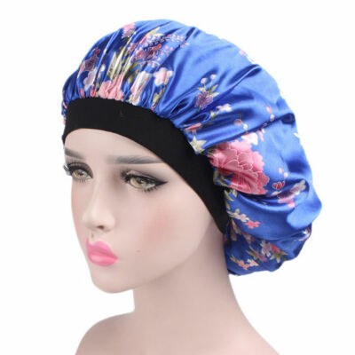 

Women Satin Night Sleep Cap Hair Bonnet Hat Silk Head Cover Wide Elastic Band