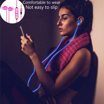 

HIFI Stereo Wired Flowing Light Sports Earphone In-Ear Headset Sports Headphones