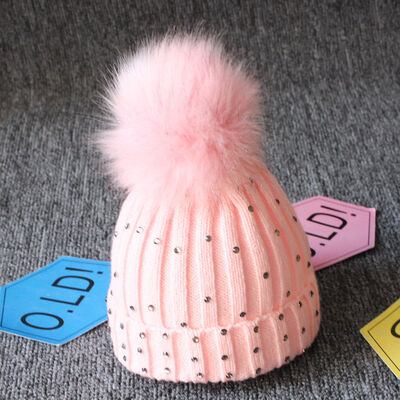 

Toddler Kids Girl&Boy Baby Infant Winter Warm Crochet Knit Hat Bobble Beanie Cap