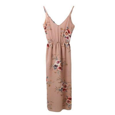 

Sexy Women Summer Long Maxi Bodycon Evening Party Dress Floral Beach Dresses Sundress