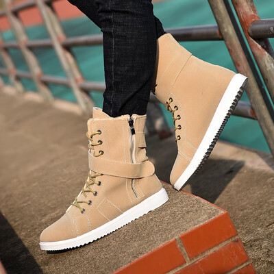 

British Martin boots mens warm plus velvet cotton shoes in the snow high shoes mens boots military boots summer boots long boots high boots