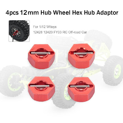 

12mm Metal Hub Wheel Hex Adaptor for 112 Wltoys 12428 12423 FY03 Hopup Parts RC Off-road Car Crawler 4pcs