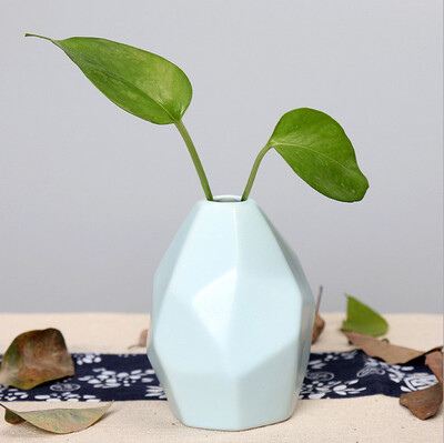 

Ceramic vase handicraft multi faceted flower&flower implement office furniture table top decoration ceramic bottle