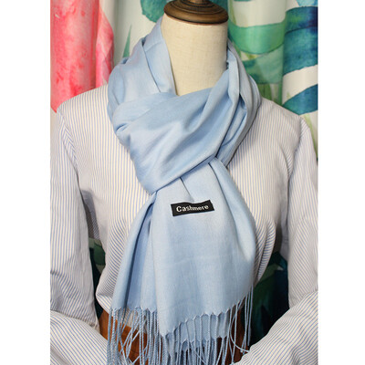 

Pashmina Cashmere Scarf Shawl Wrap Plain Stole Silk Soft Women Men Wool Warm Sol