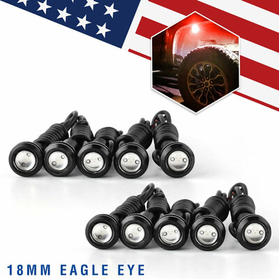 

10X Pure Red Eagle Eye Motor Car 18mm 9W LED Fog Reverse Backup DRL Light Lamp