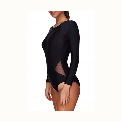 

European&American style long-sleeved hot spring bathing suit female cover fashion summer halter one-piece sexy triangle swimsuit