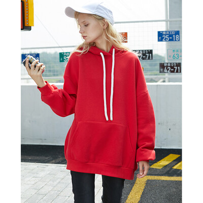 

PASS early autumn hooded sweater female tide loose thin section ins autumn 2018 new Korean sports jacket tops 68405PA21154 China Red L